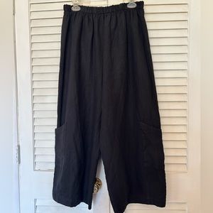 Bryn Walker Casbah Black Linen Pant L